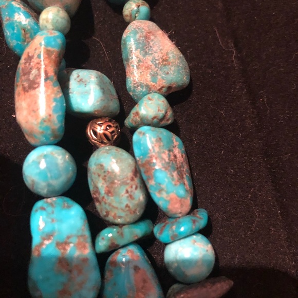 NWT Stunning Barse Turquoise and brass 3 strand necklace - Picture 6 of 8